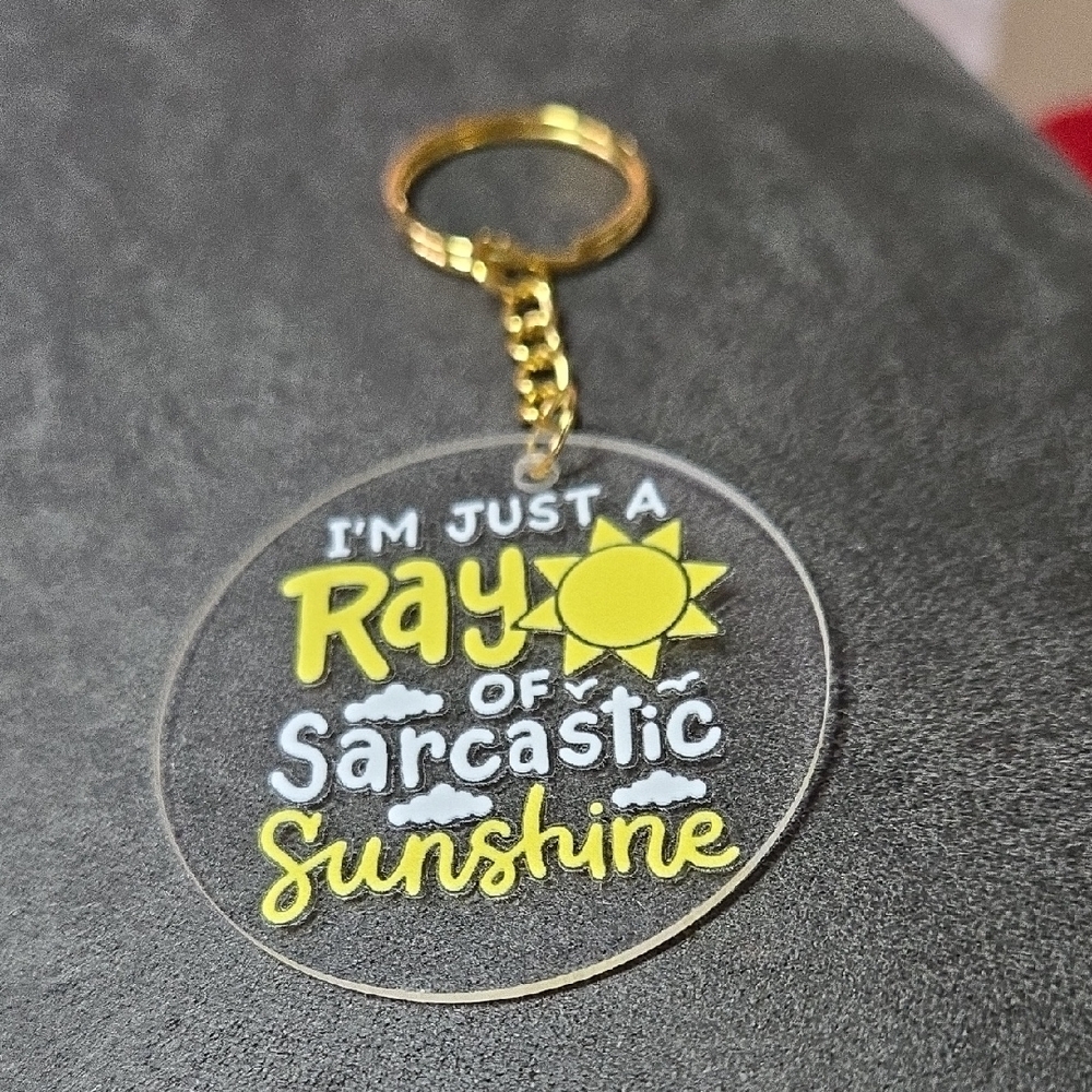 Sarcastic Sunshine Key Holder - Yellow - Picture 2 of 4
